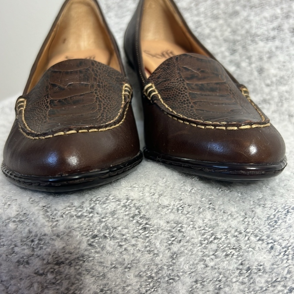 Sofft‎ Brown Crocodile pattern Leather upper pump… - image 7